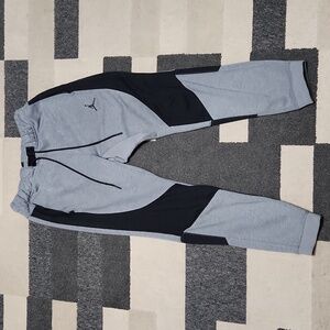 Air Jordan Dri Fit Activewear Tapered Sweat Pant Joggers Grey And Black